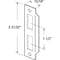 Prime-Line Prime-Line 3-21/32 in. L Brass-Plated Gold Steel Door Strike 1 pk E 2435 - alternate 2